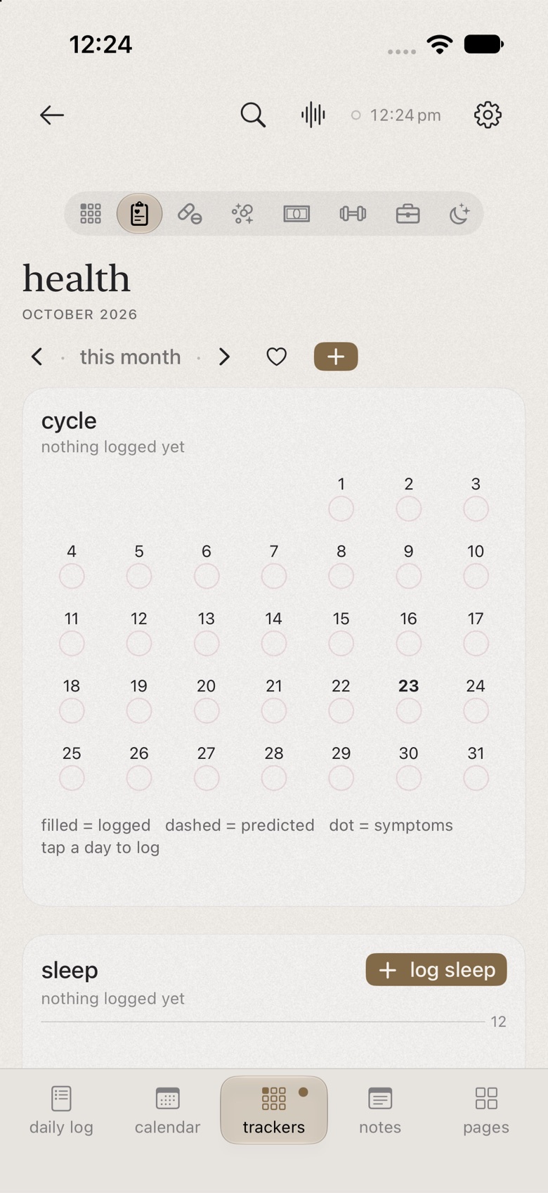 health, gently on iphone